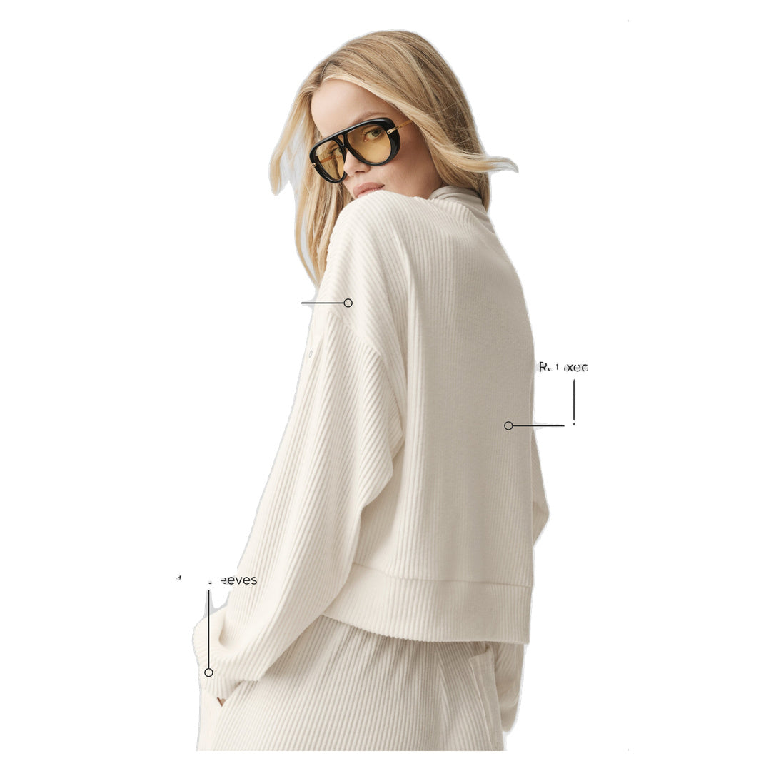ALO Muse Crew Neck Pullover - Ivory