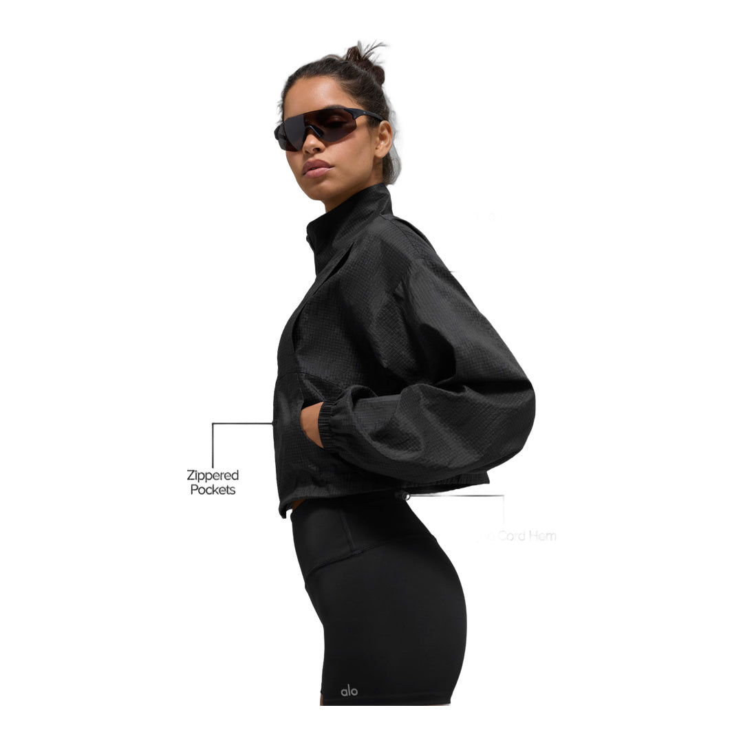alo Game Time Full Zip Jacket - Black