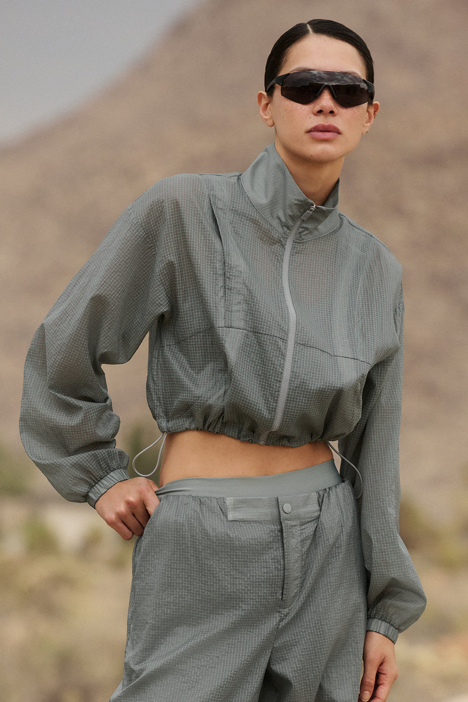 alo Game Time Full Zip Jacket - Lunar Grey