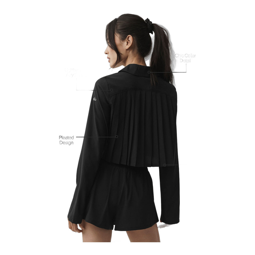 alo Cropped Unmatched Long Sleeve - Black