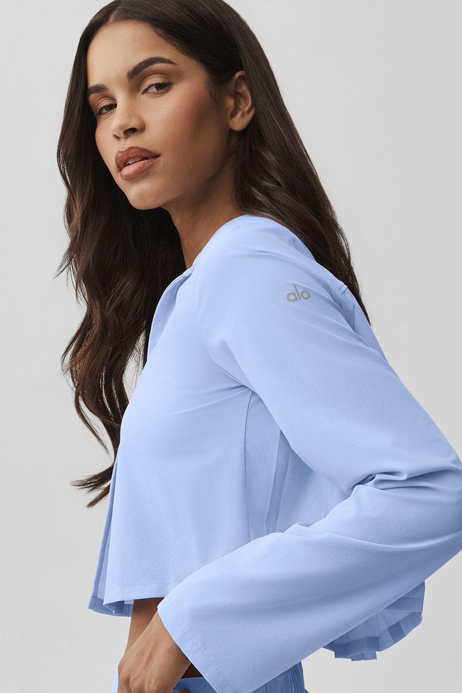 alo Cropped Unmatched Long Sleeve - Light Provence Blue