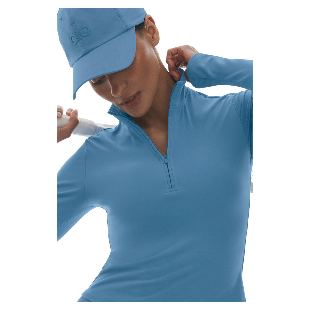 ALO ALO Softsculpt Precision 1/4 Zip Long Sleeve - California Blue