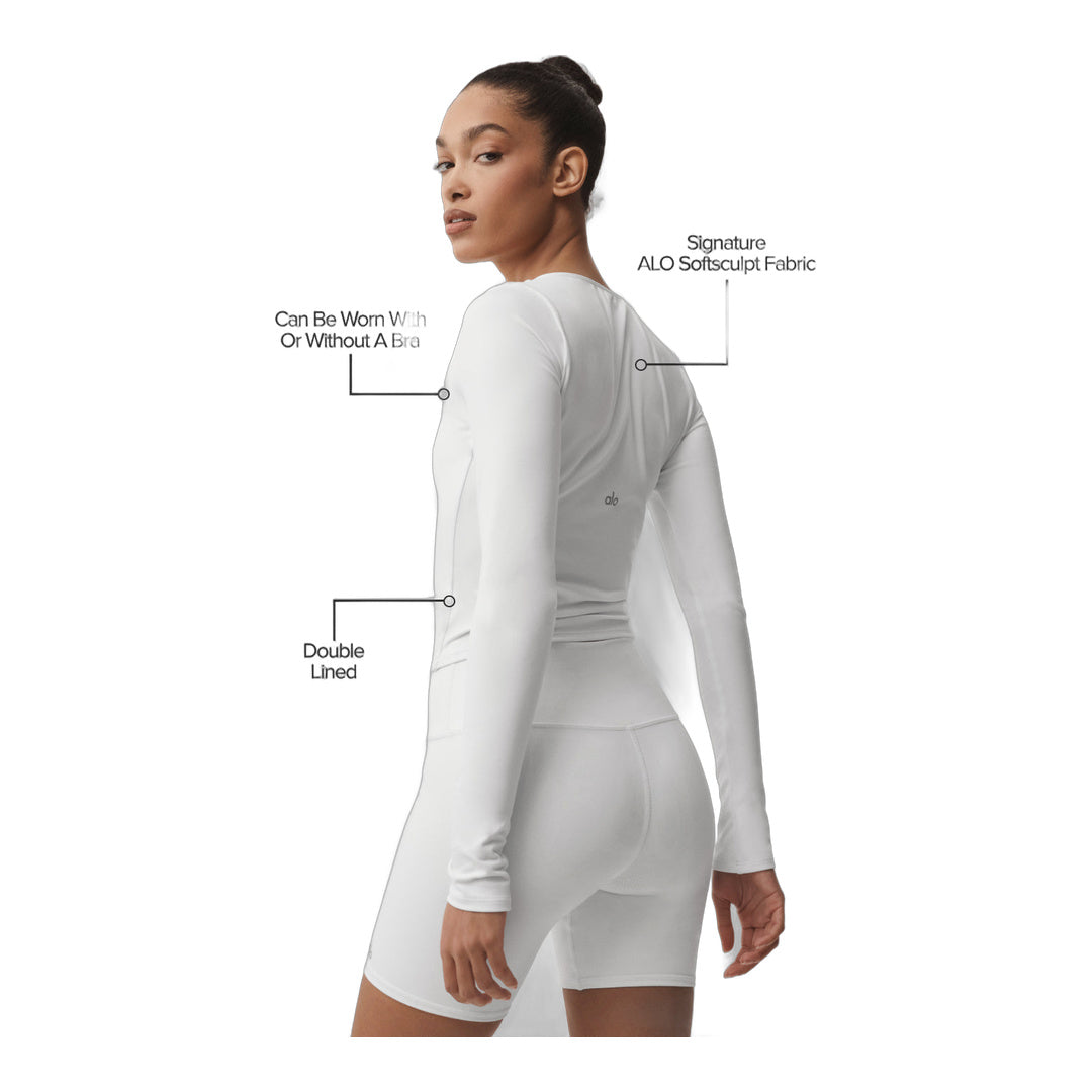 alo ALO Softsculpt Precision Long Sleeve - White