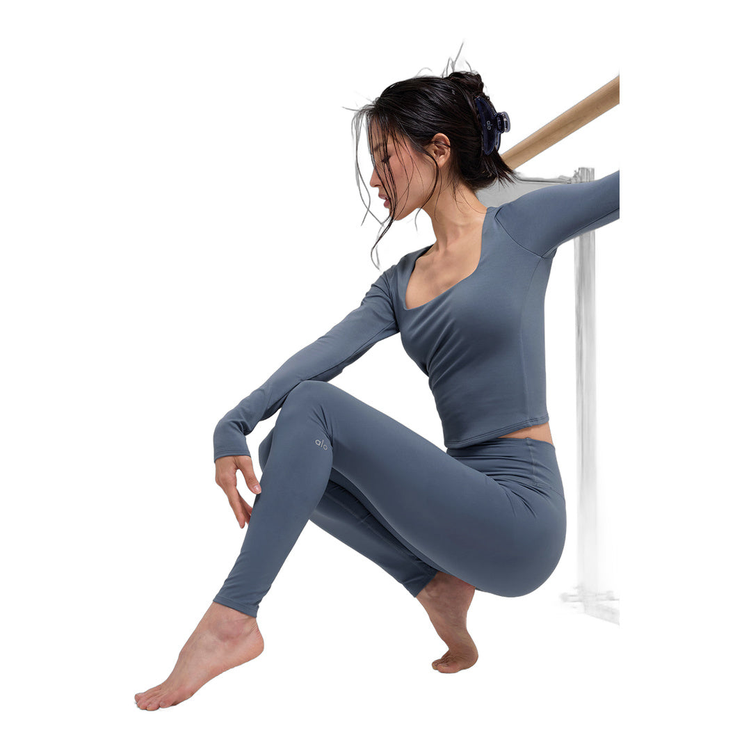alo ALO Softsculpt Precision Long Sleeve - Bluestone