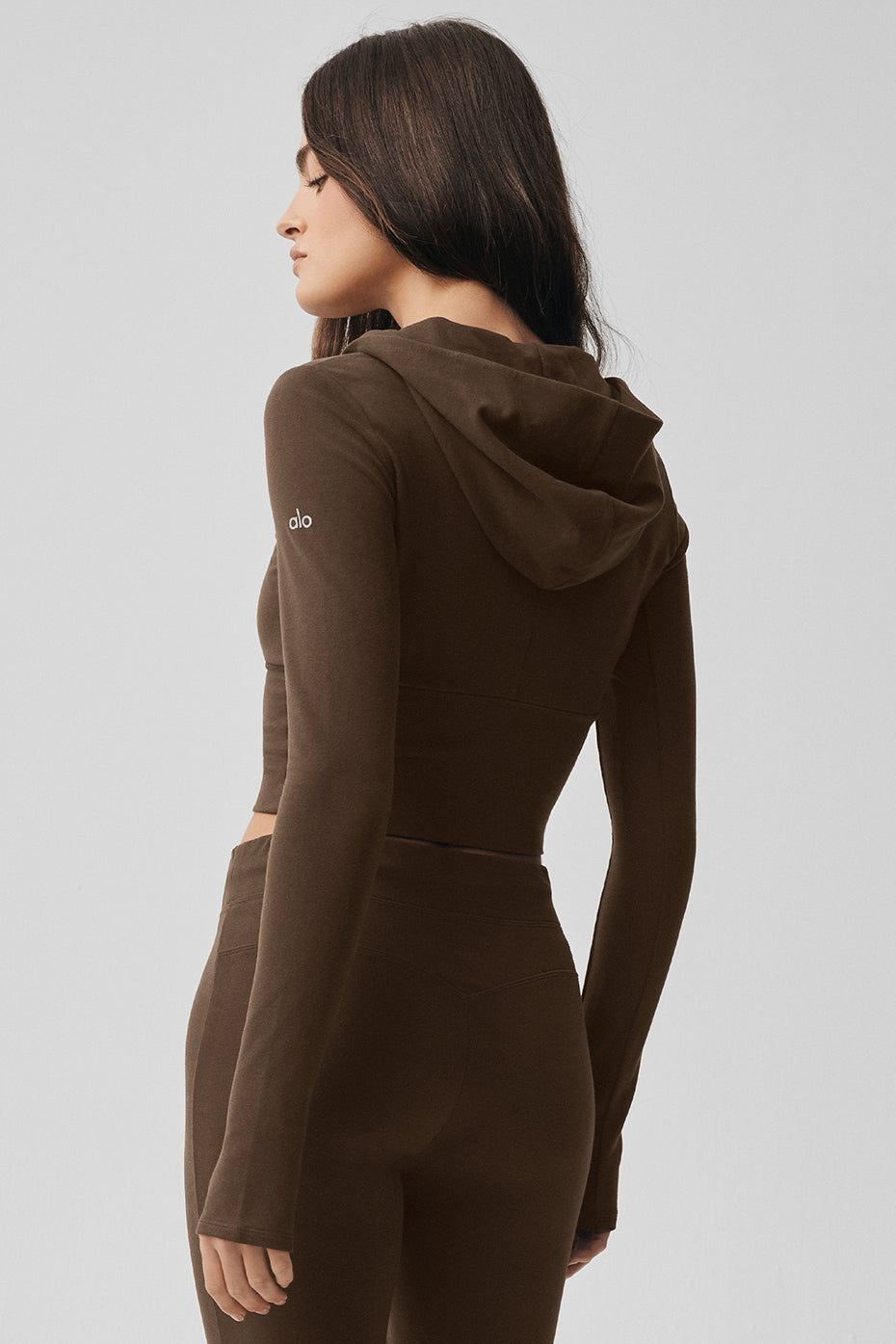 alo Sway Full Zip Hoodie - Espresso
