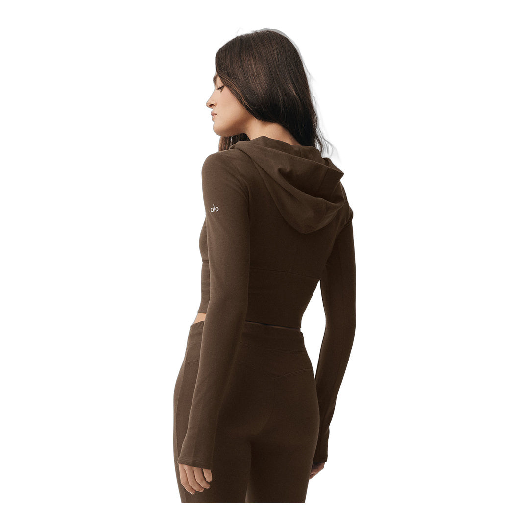 alo Sway Full Zip Hoodie - Espresso