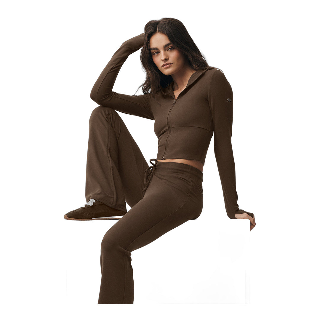 alo Sway Full Zip Hoodie - Espresso