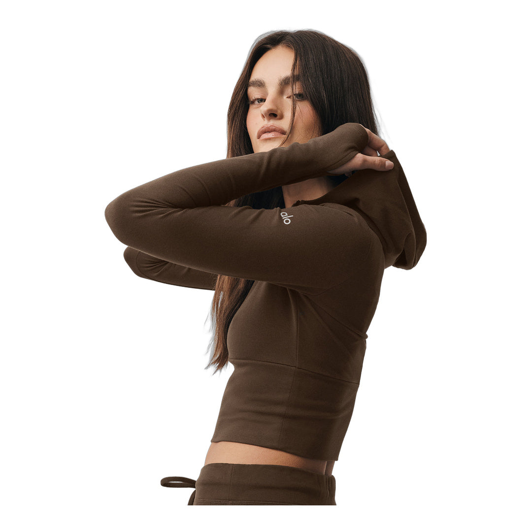 alo Sway Full Zip Hoodie - Espresso