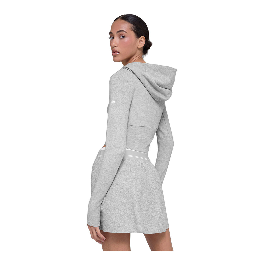alo Sway Full Zip Hoodie - Athletic Heather Grey