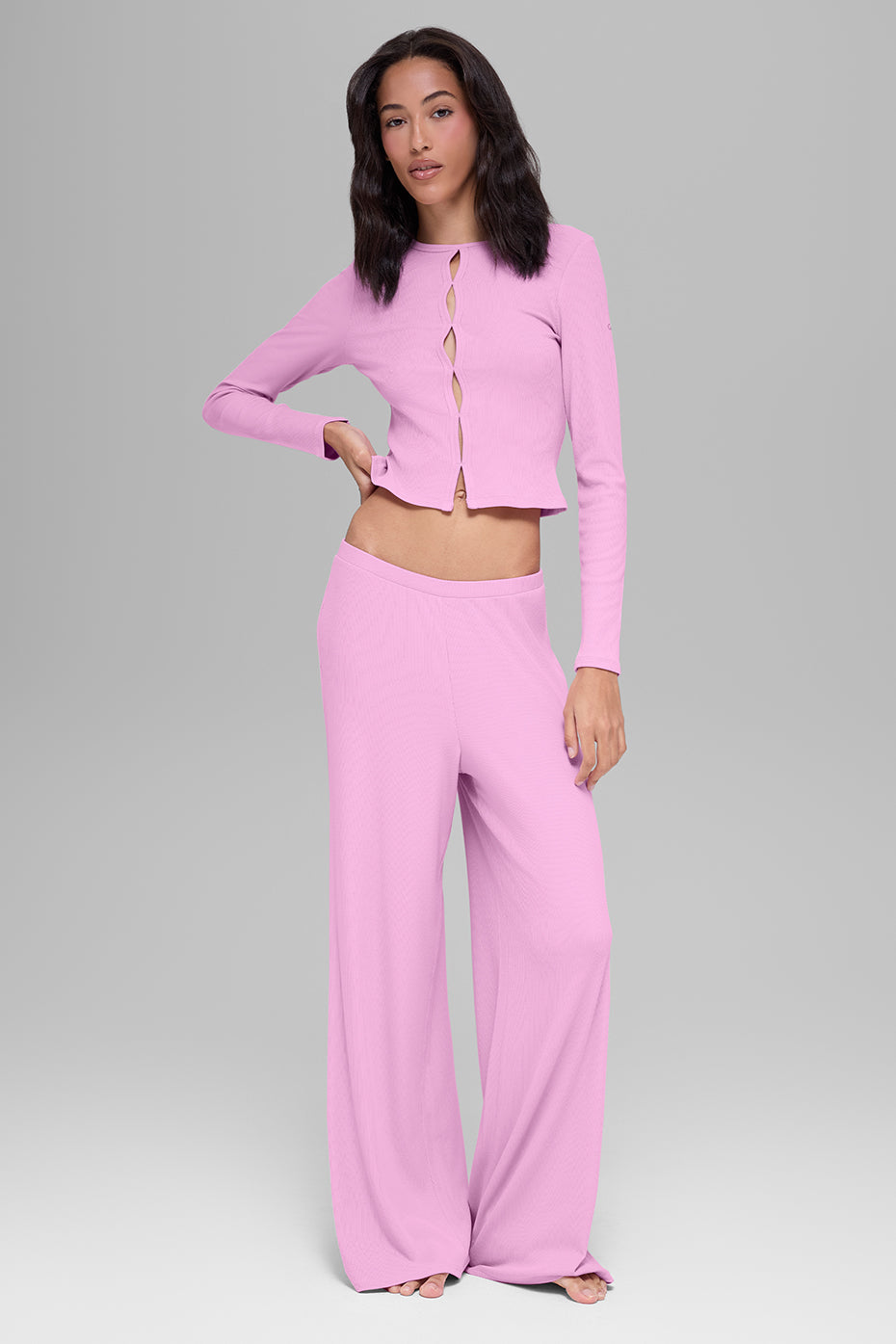 alo Dreamlight Long Sleeve Top - Candy Heart Pink