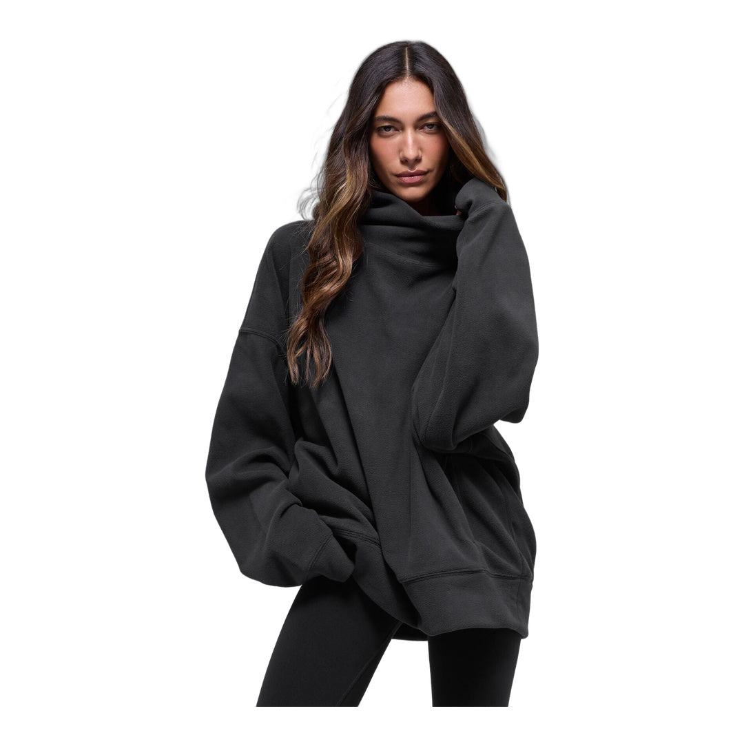 alo Polar Fleece Hazy Pullover - Black