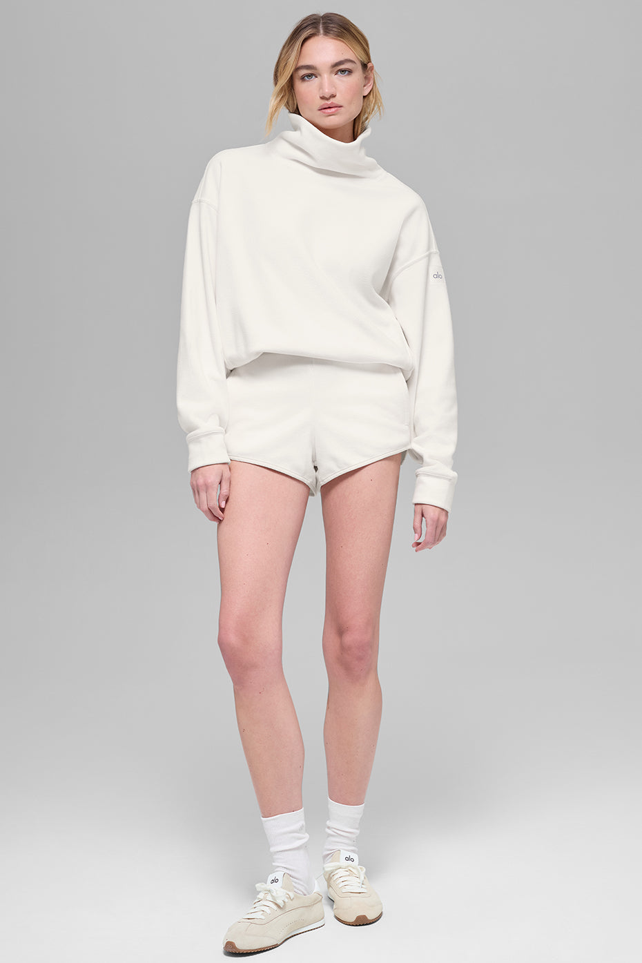 alo Polar Fleece Hazy Pullover - Ivory