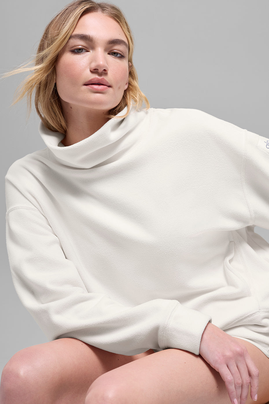 alo Polar Fleece Hazy Pullover - Ivory