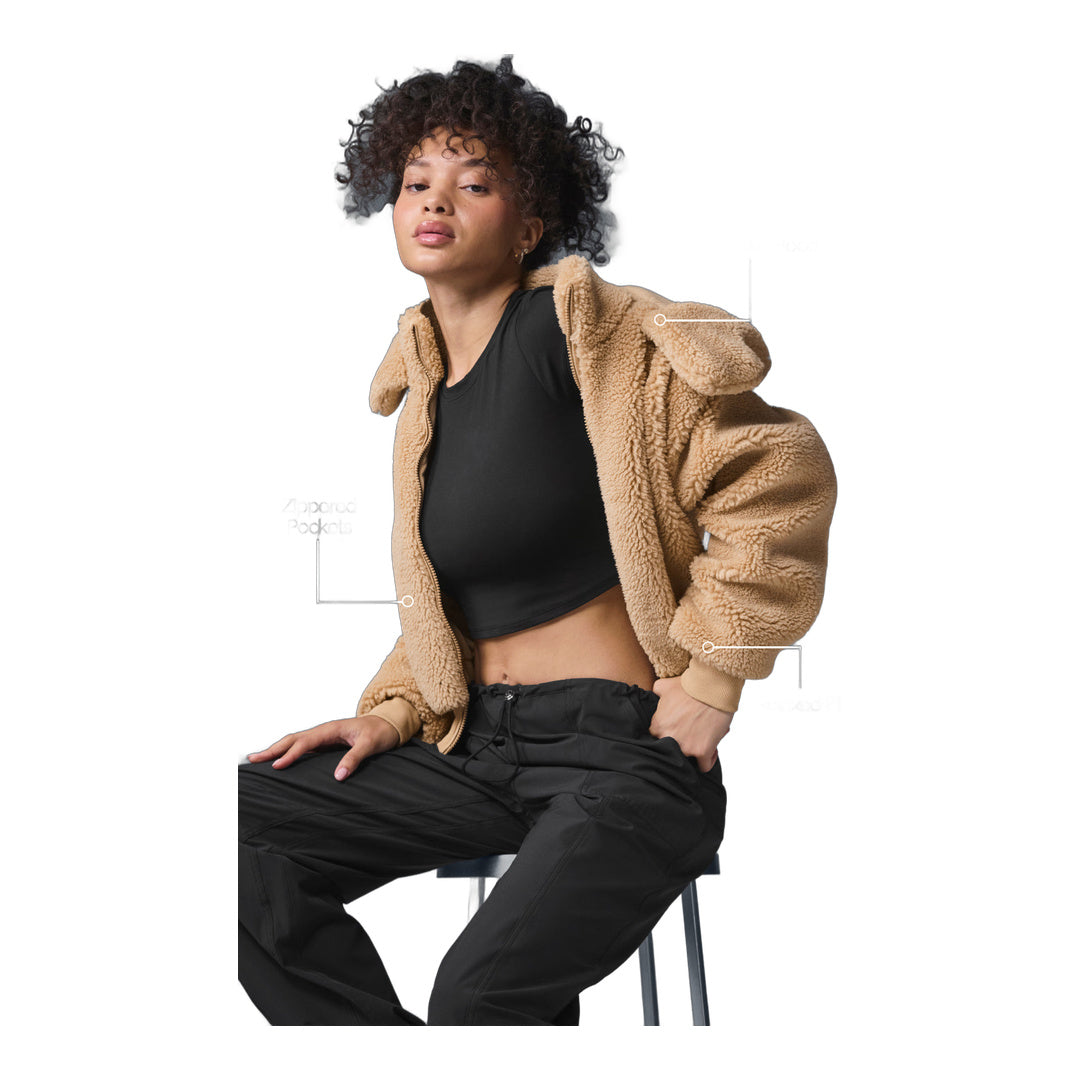alo Foxy Sherpa Jacket - Camel