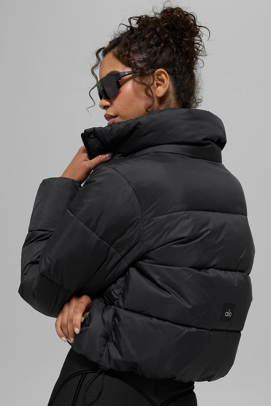 alo Gold Rush Puffer - Black