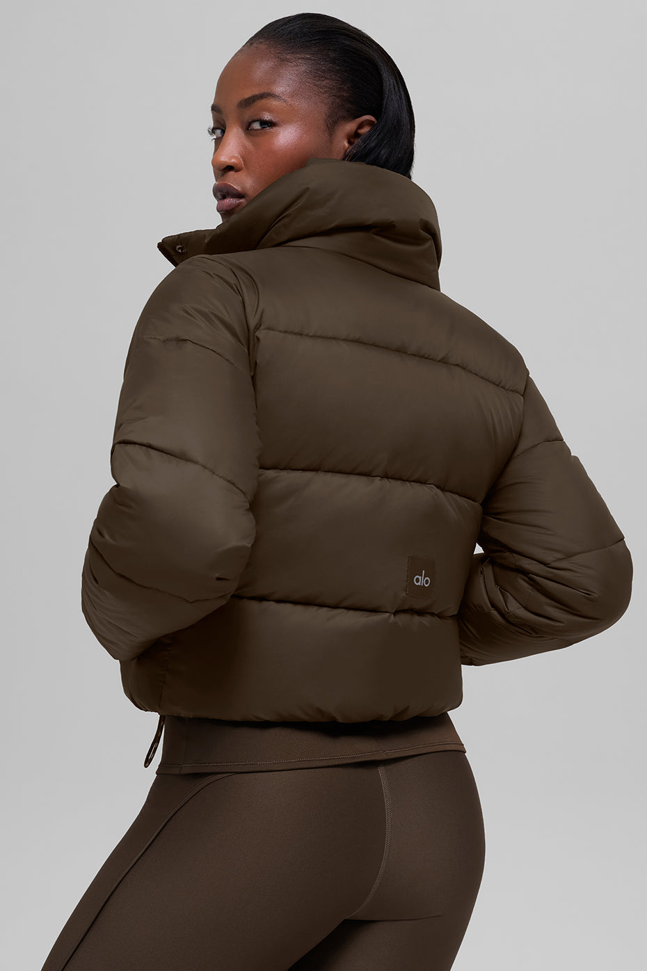 alo Gold Rush Puffer - Espresso