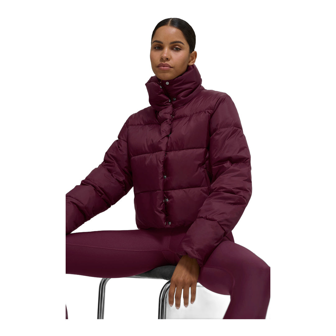 alo Gold Rush Puffer - Burgundy