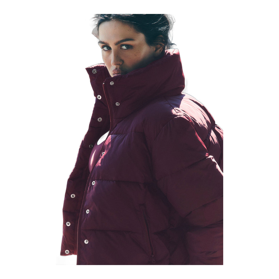 alo Gold Rush Puffer - Burgundy