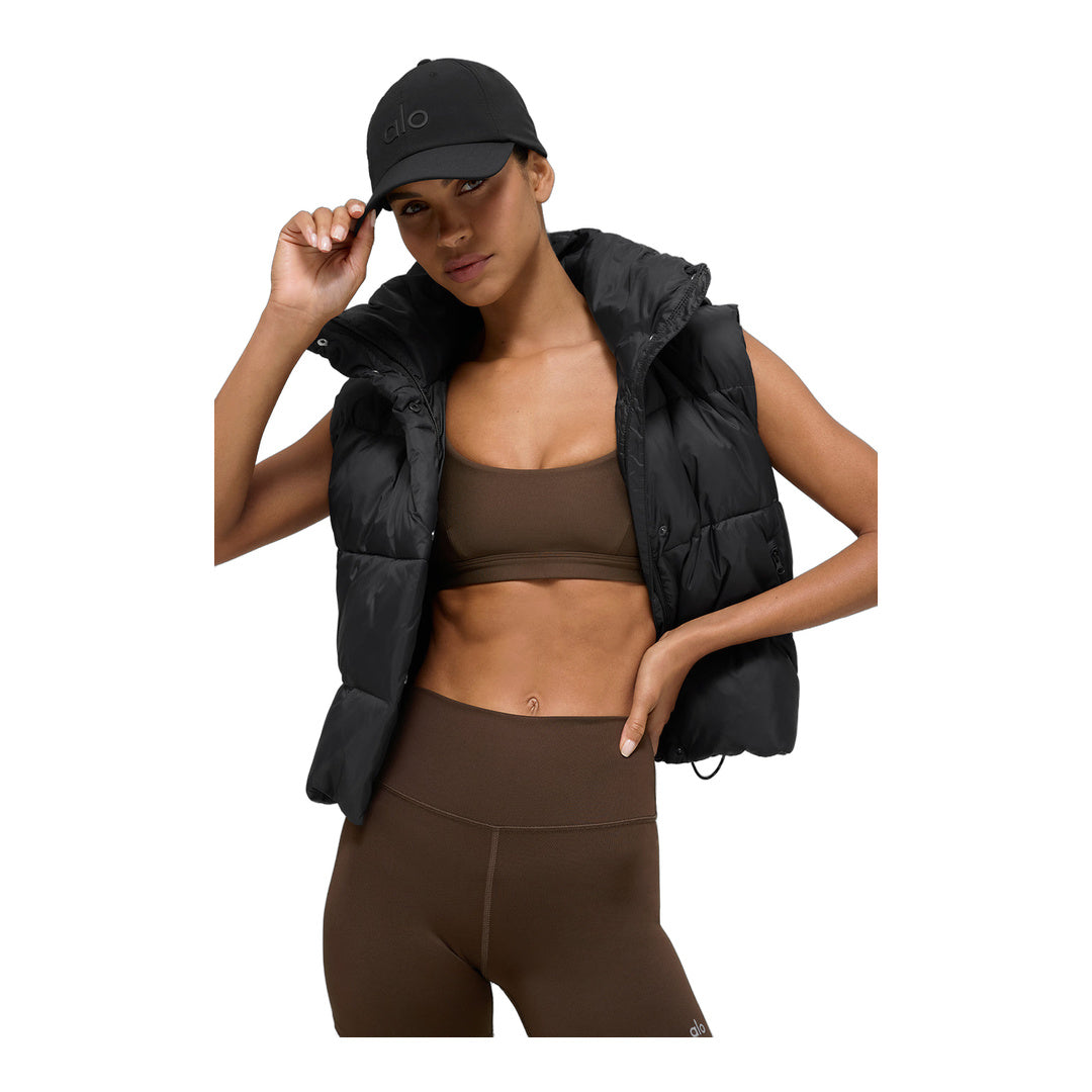 alo Gold Rush Puffer Vest - Black