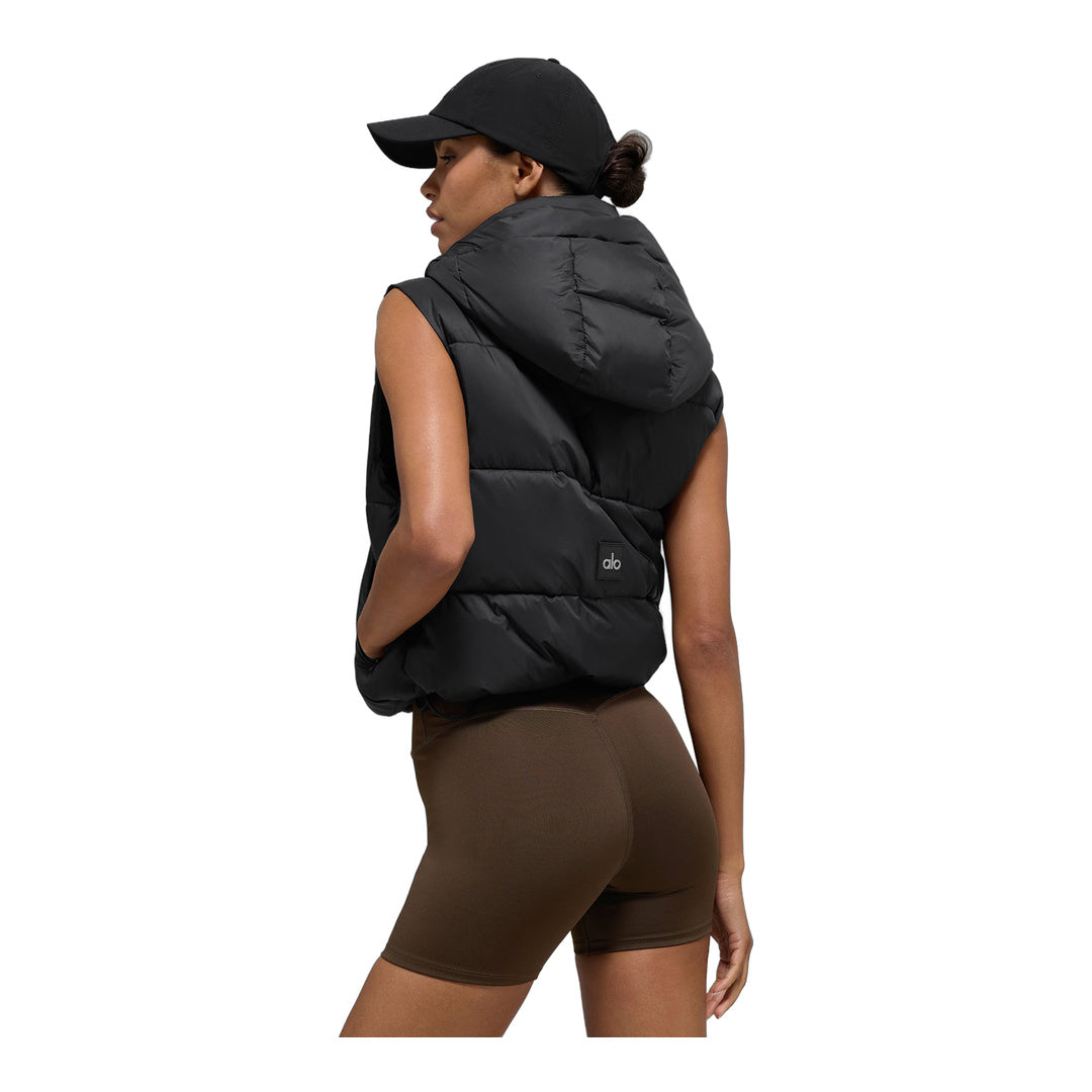 alo Gold Rush Puffer Vest - Black