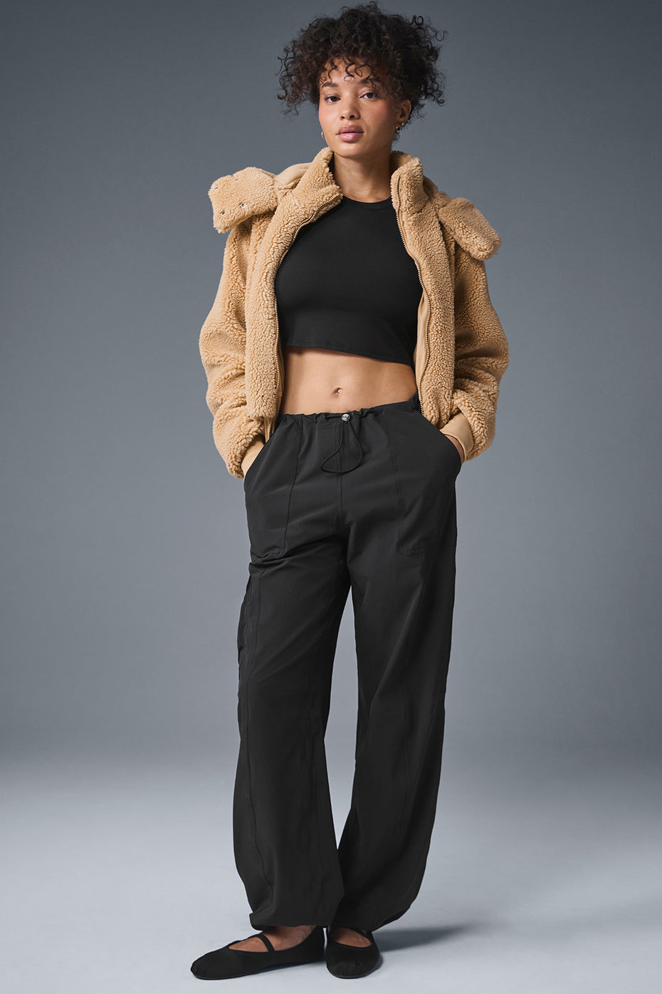 alo Foxy Sherpa Jacket - Camel