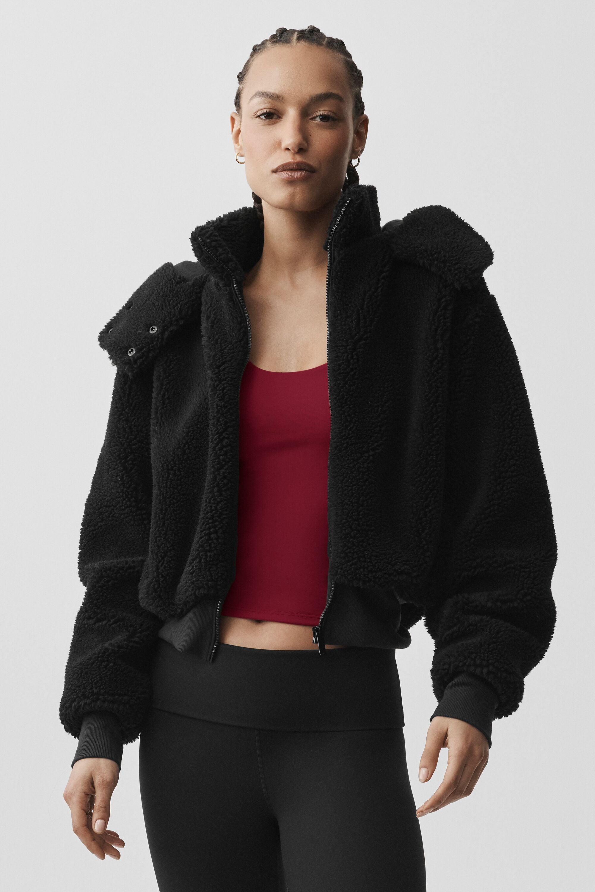 alo Foxy Sherpa Jacket - Black