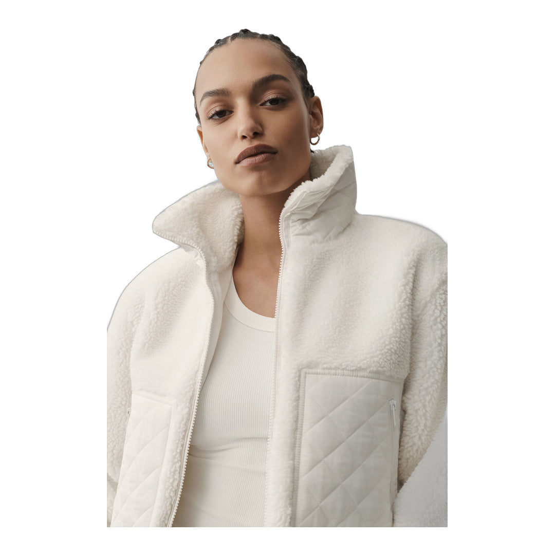 alo Sherpa Edge Bomber - Ivory