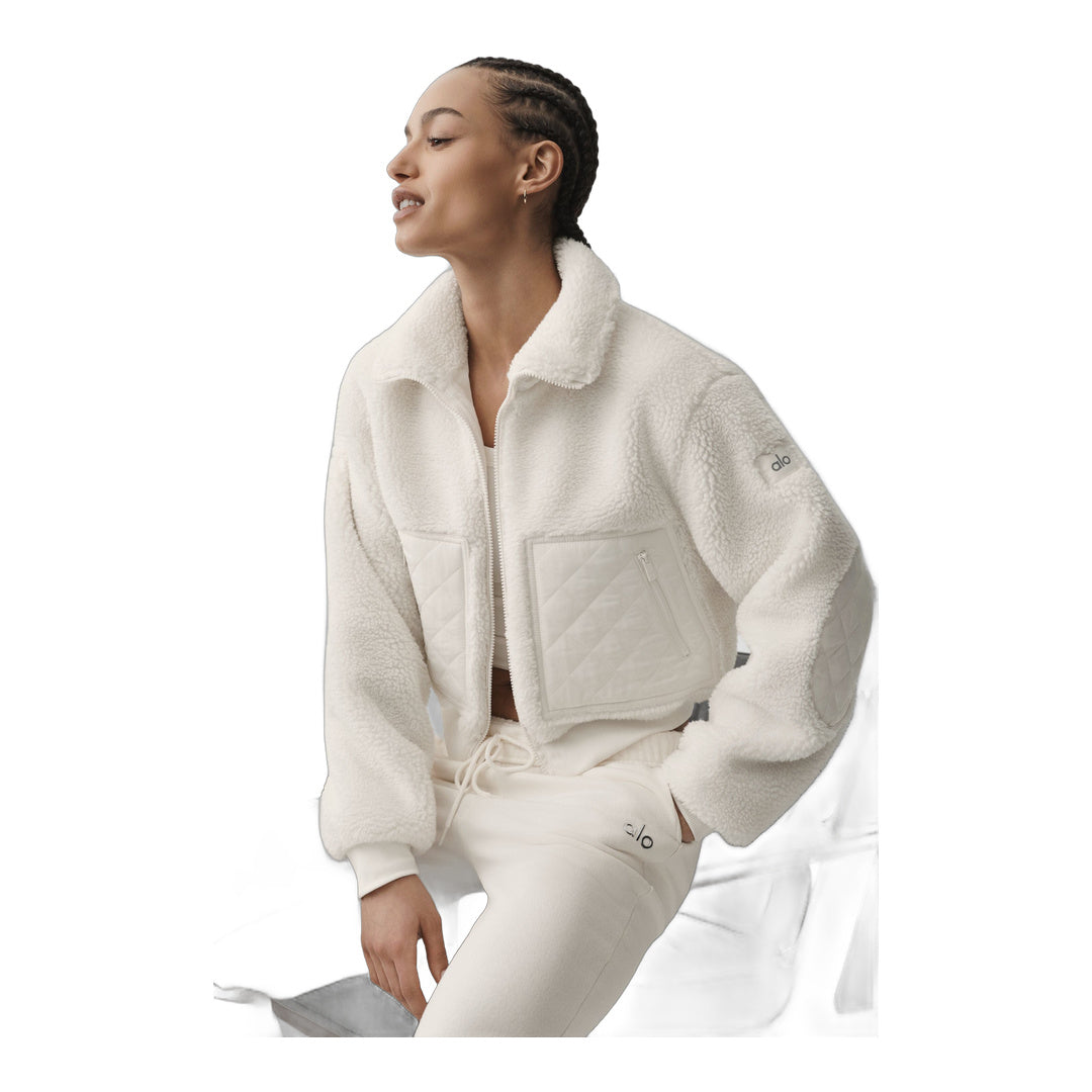 alo Sherpa Edge Bomber - Ivory