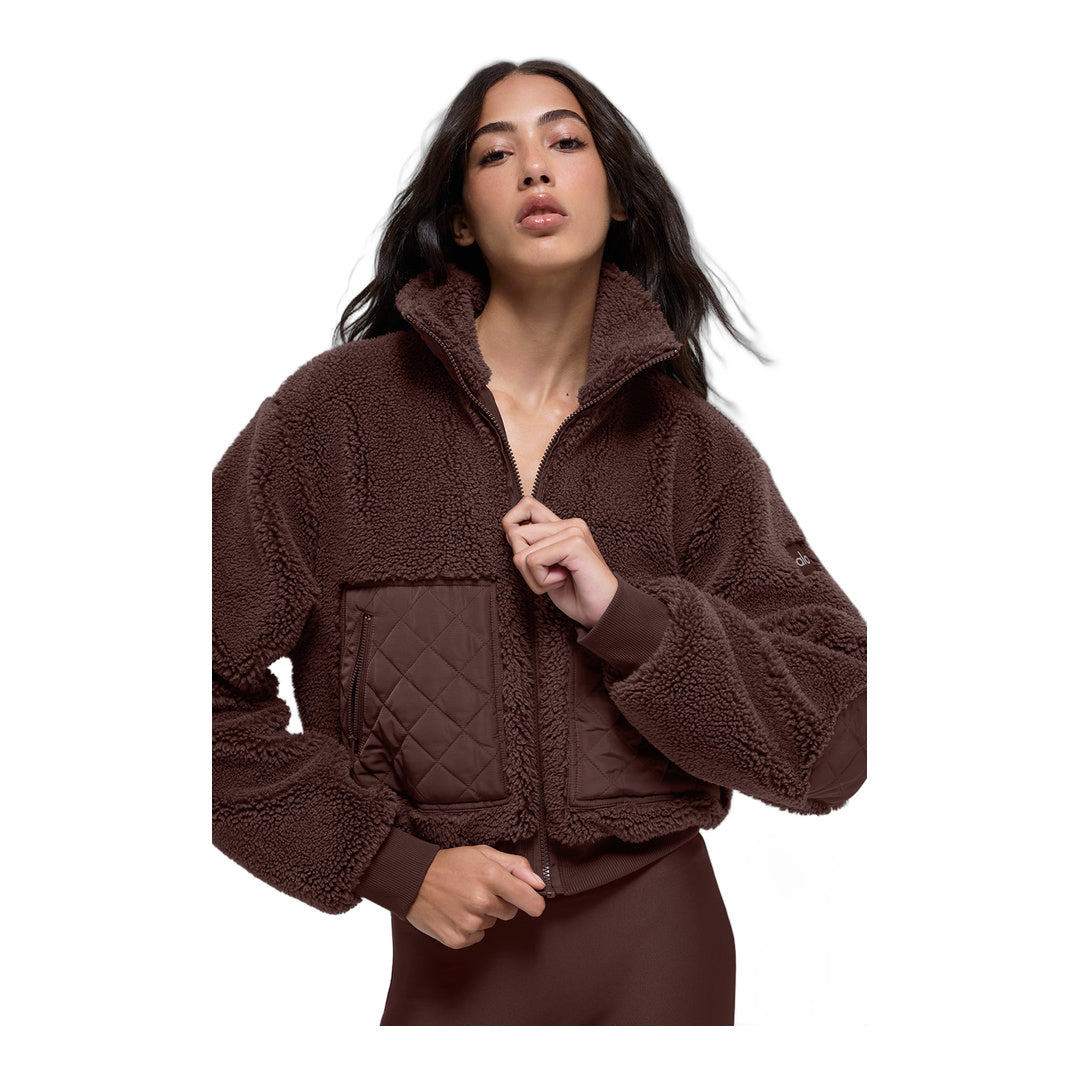 alo Sherpa Edge Bomber - Brownstone
