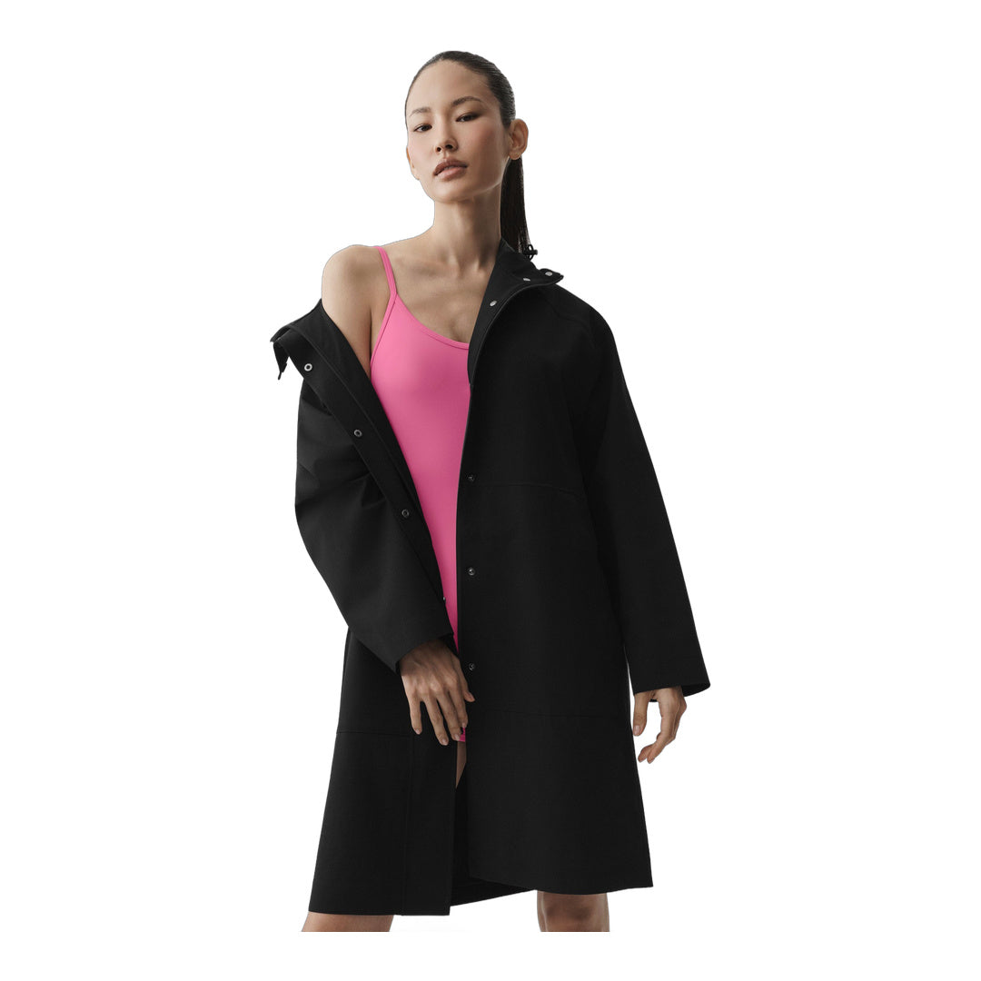 alo Rain Or Shine Long Coat - Black