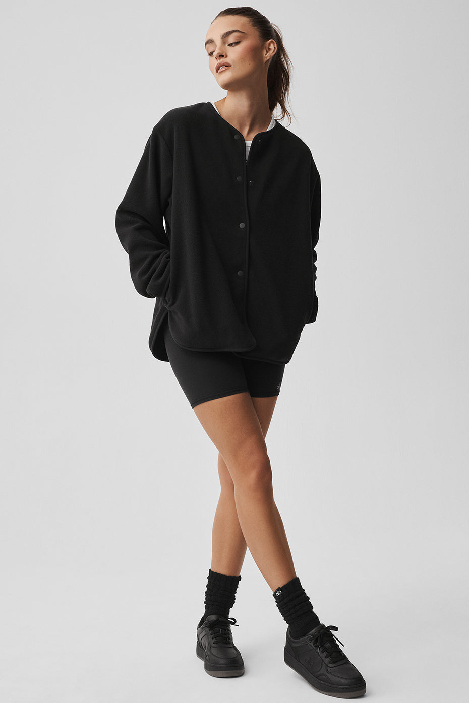 alo Polar Fleece Take Note Jacket - Black