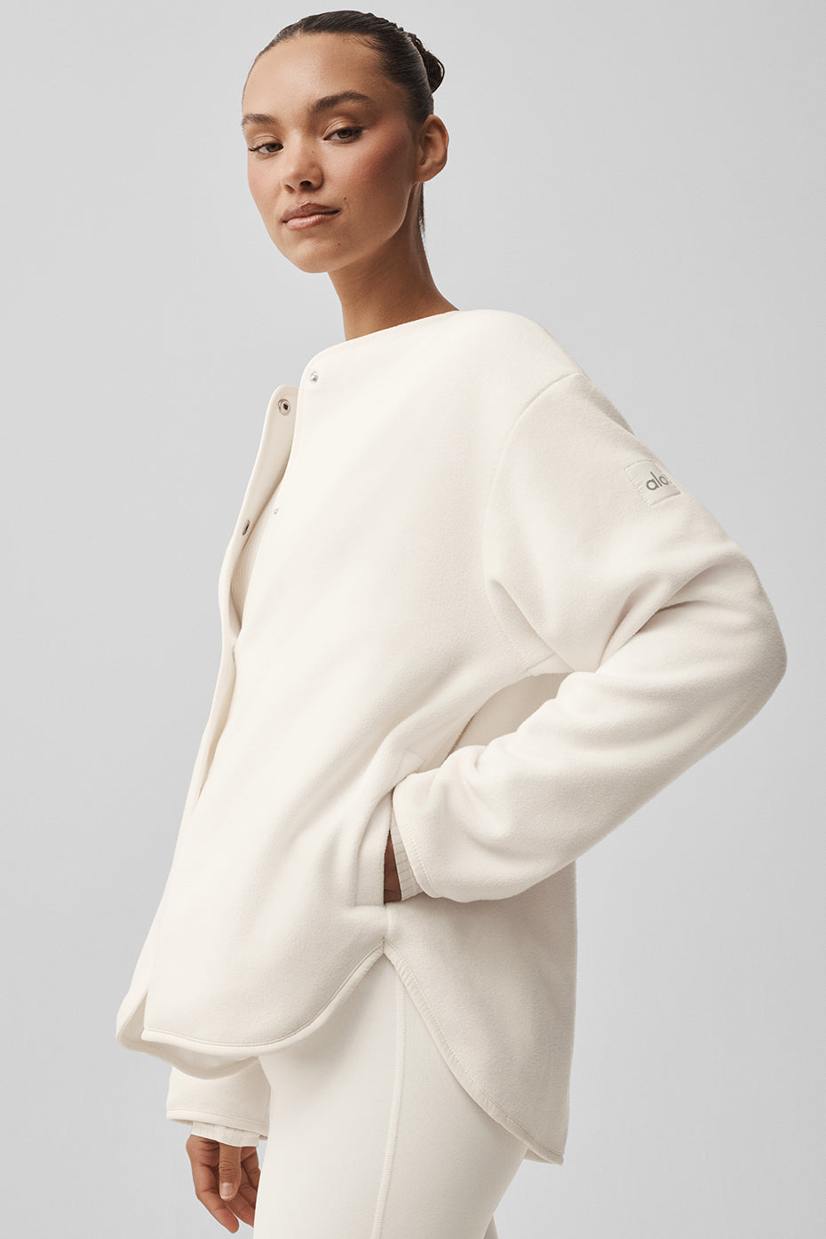alo Polar Fleece Take Note Jacket - Ivory