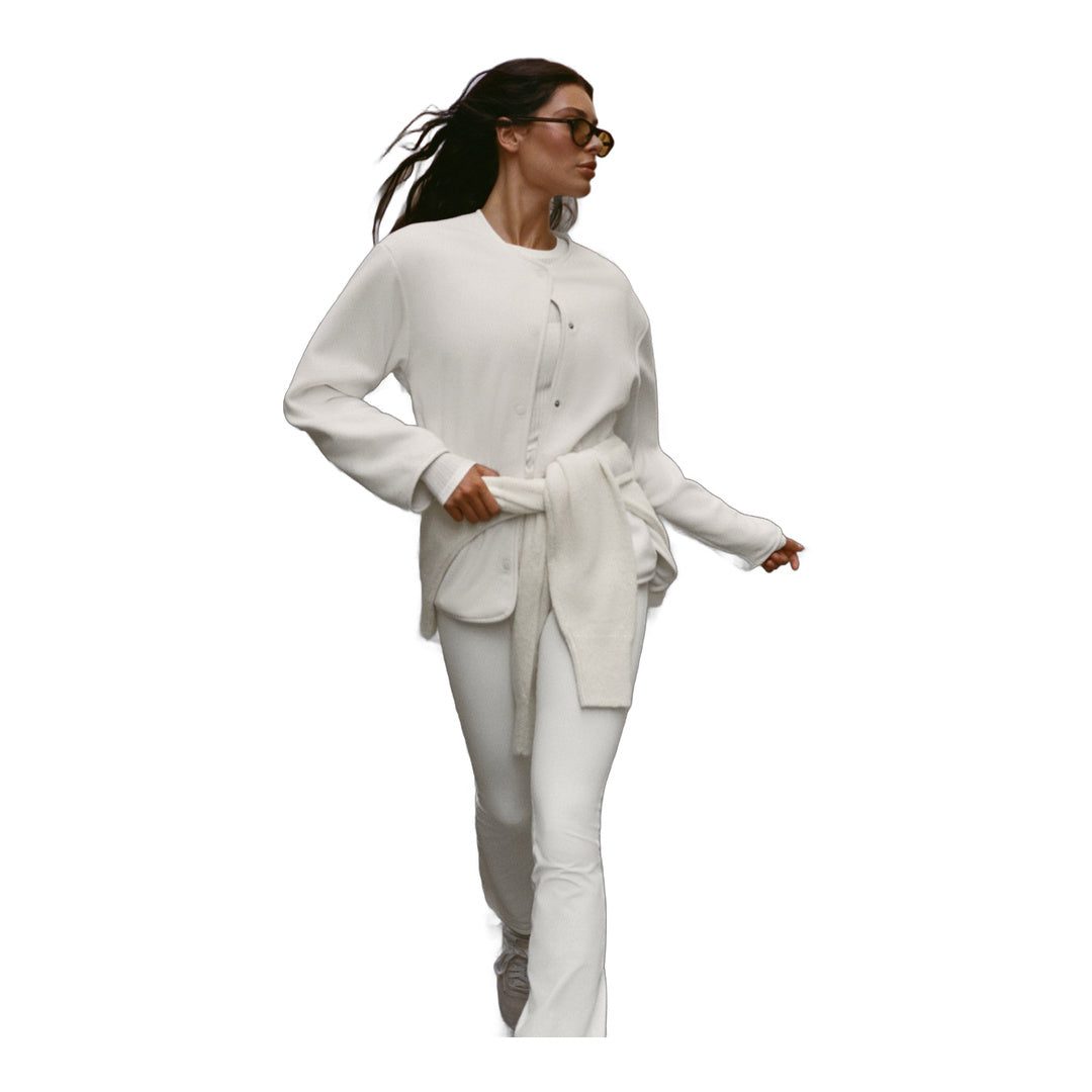 alo Polar Fleece Take Note Jacket - Ivory