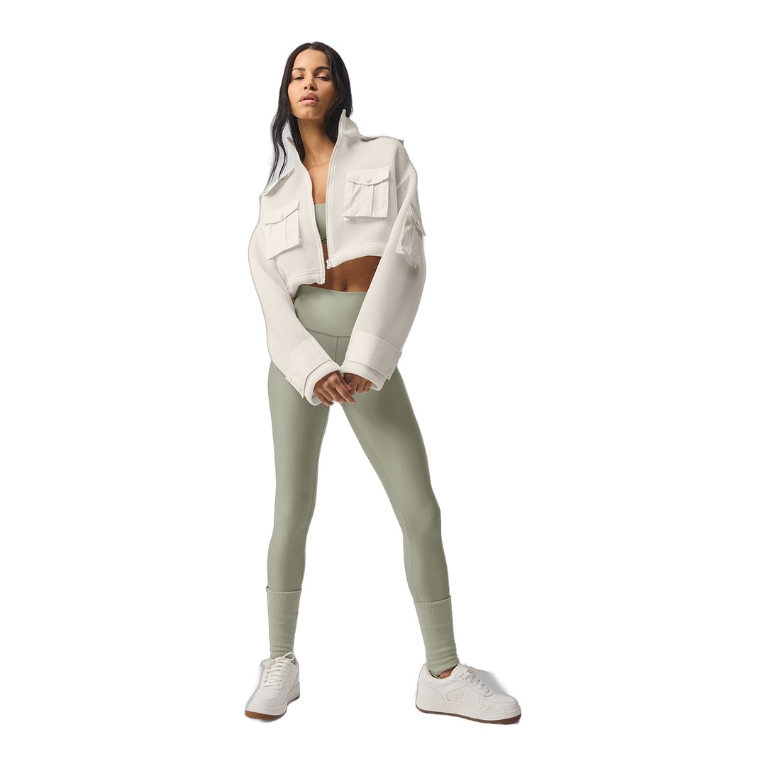 alo Cropped Engage Cargo Parka - Ivory