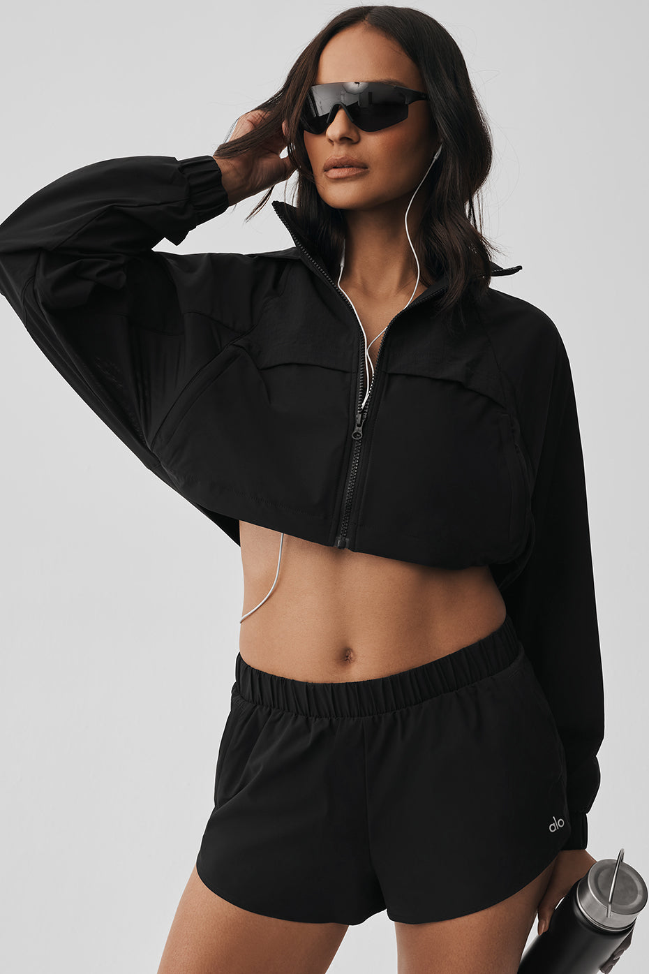 alo Cropped Playmaker Jacket - Black
