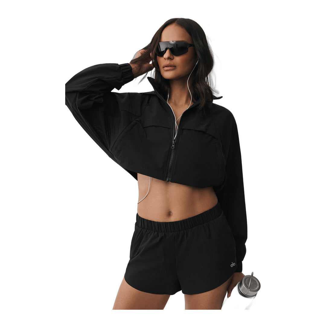 alo Cropped Playmaker Jacket - Black