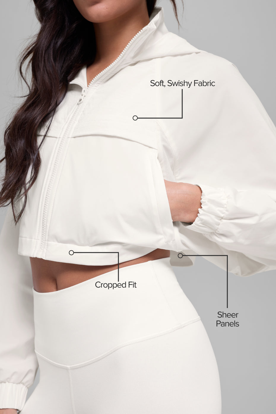 alo Cropped Playmaker Jacket - Ivory