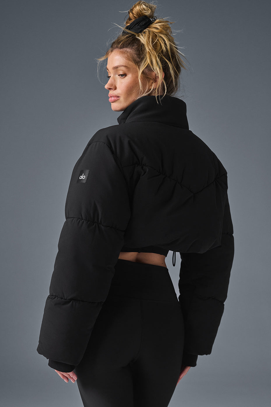 alo Main Act Corset Puffer - Black