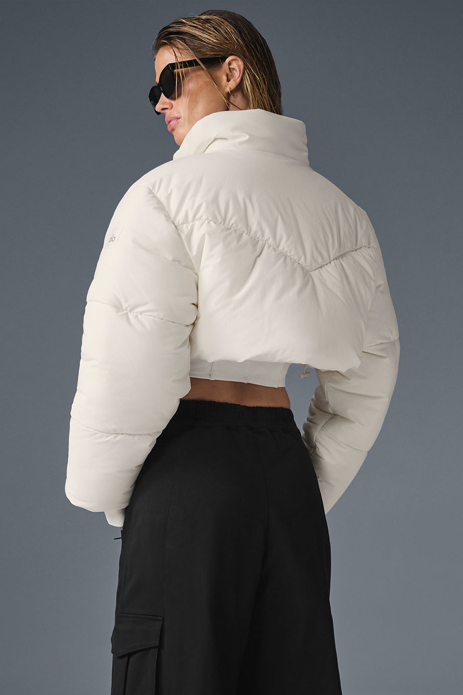 alo Main Act Corset Puffer - Ivory/Ivory