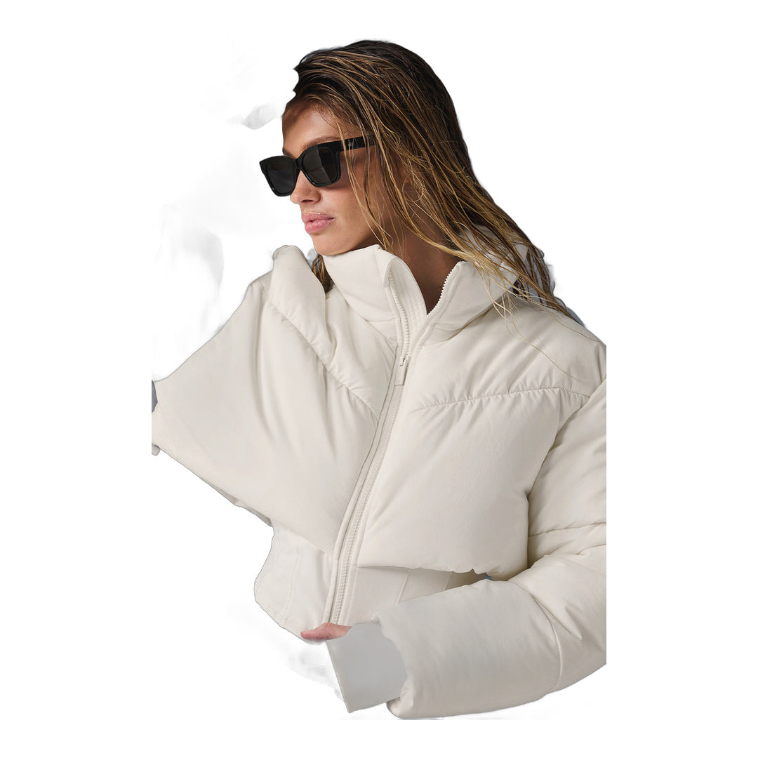 alo Main Act Corset Puffer - Ivory/Ivory