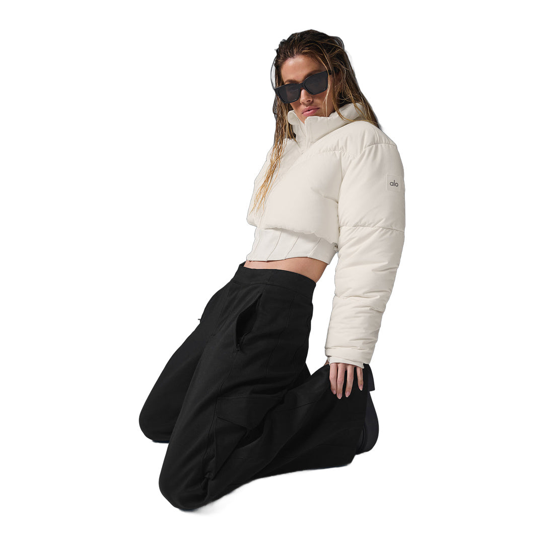 alo Main Act Corset Puffer - Ivory/Ivory
