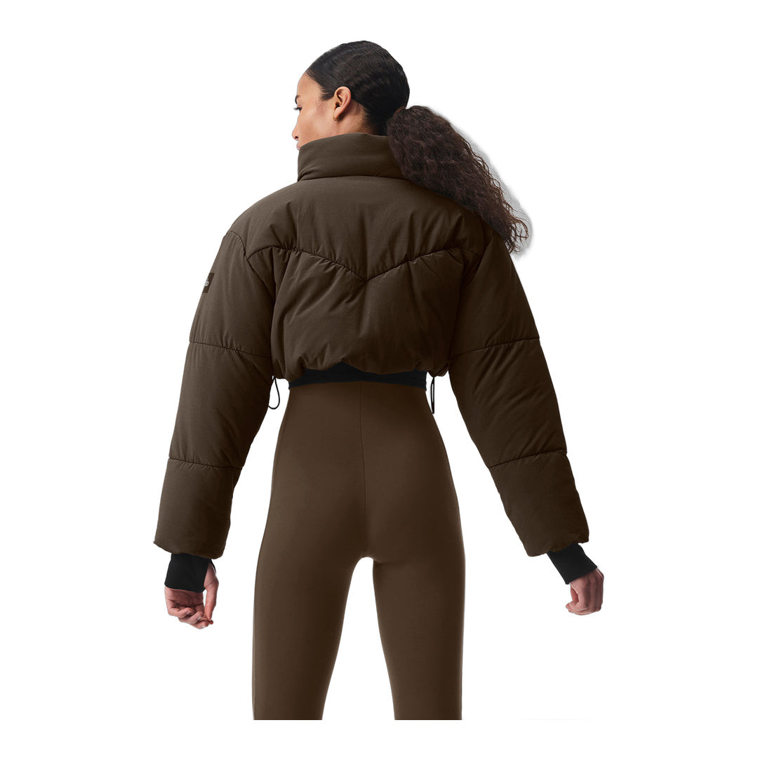 alo Main Act Corset Puffer - Espresso/Black