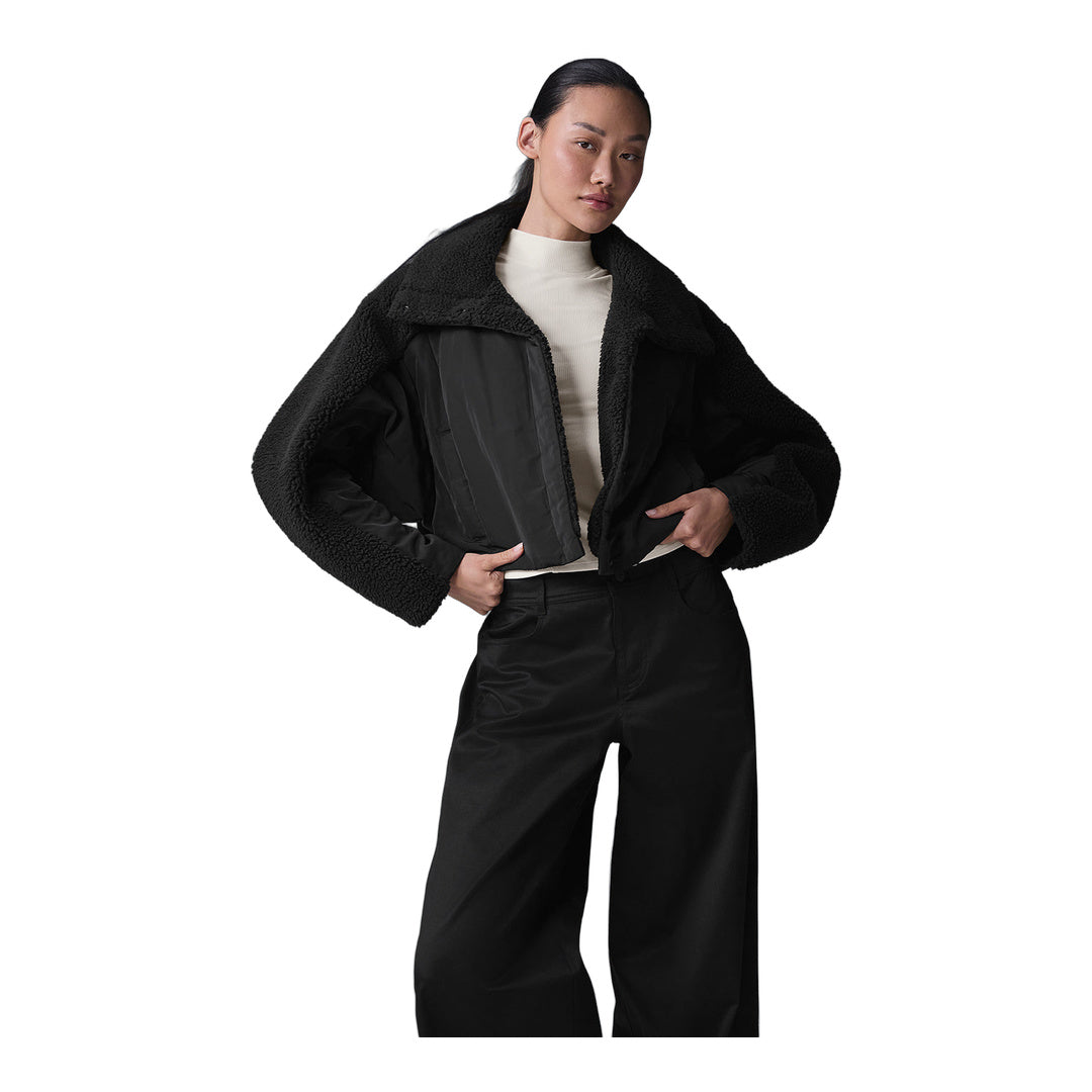 alo Sherpa Cozy Escape Puffer - Black/Black