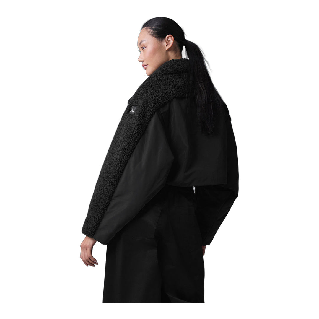 alo Sherpa Cozy Escape Puffer - Black/Black