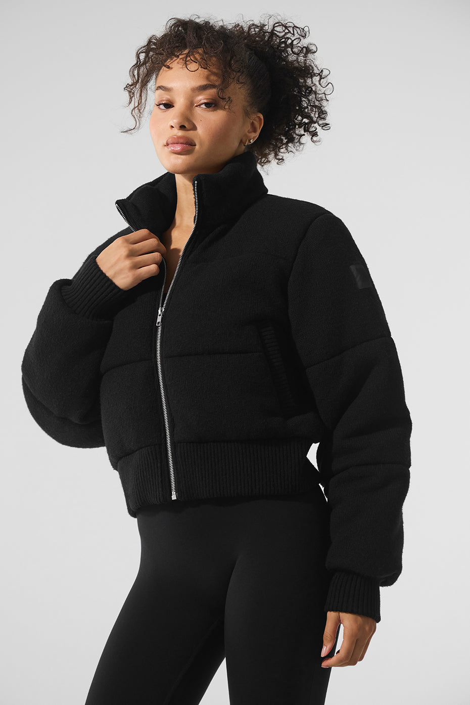 alo Darling Sweater Puffer - Black