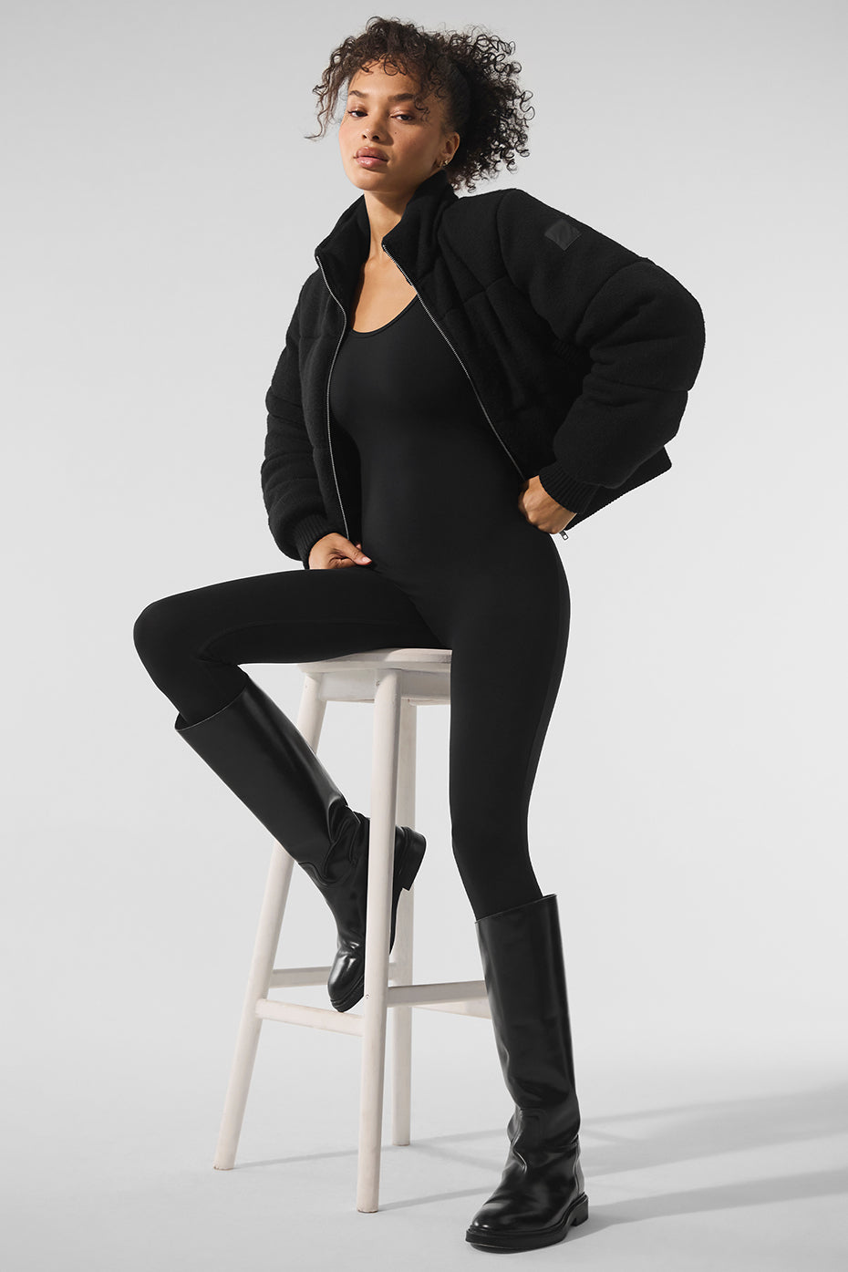 alo Darling Sweater Puffer - Black