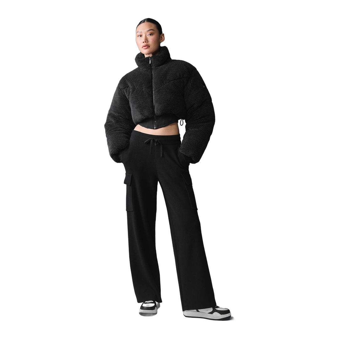 alo Sherpa Main Act Corset Puffer - Black