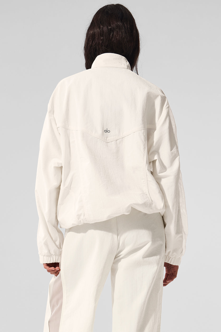 alo Origin Full-Zip Track Jacket - Ivory