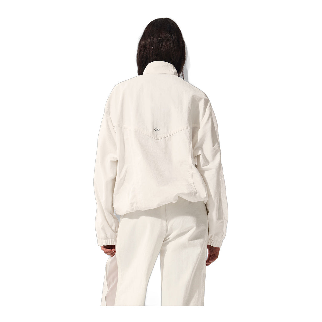 alo Origin Full-Zip Track Jacket - Ivory