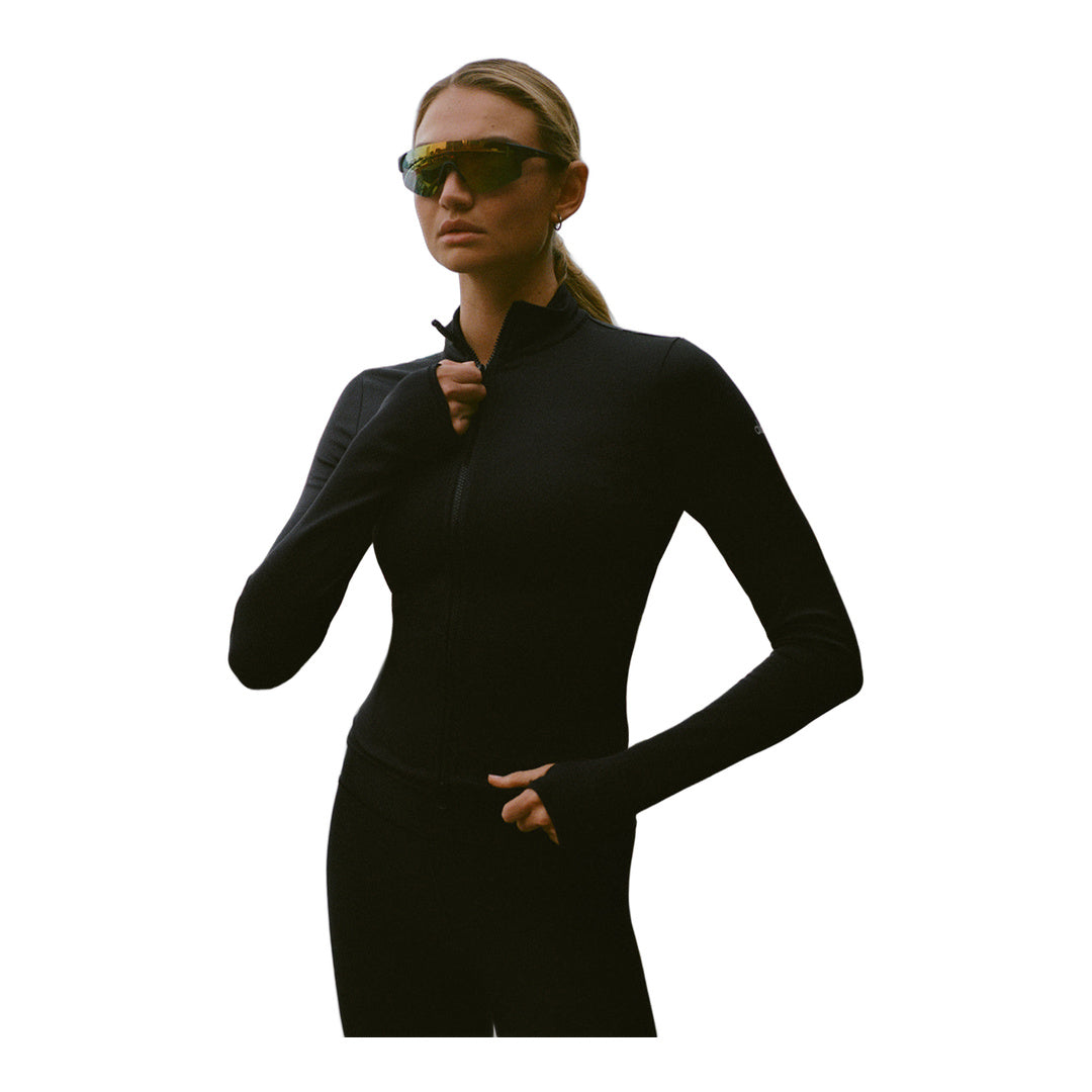 alo Airlift Winter Warm Radiant Full-Zip Jacket - Black